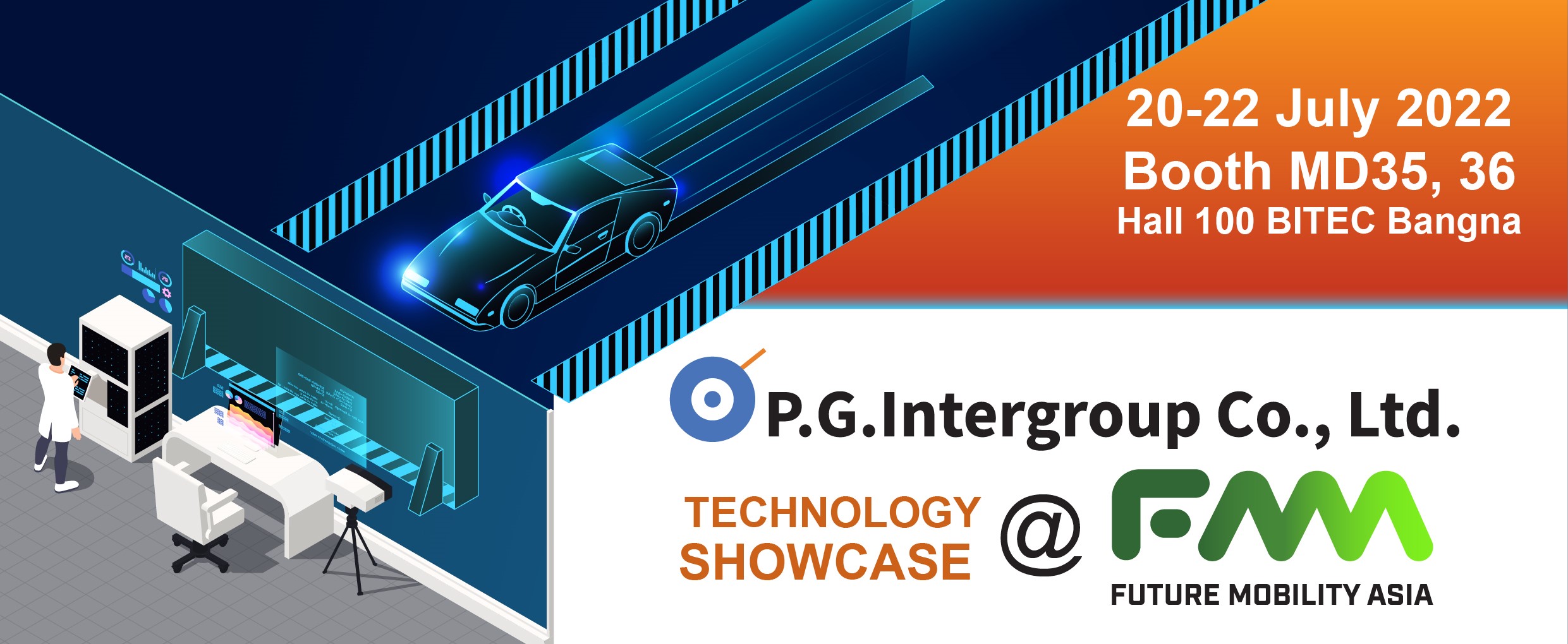 P.G. Intergroup has Technology Showcase and Exhibition at FMA (Future Mobility Asia) @BITEC. 20-22 July 2022